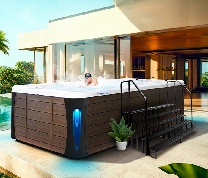 Calspas hot tub being used in a family setting - Paterson