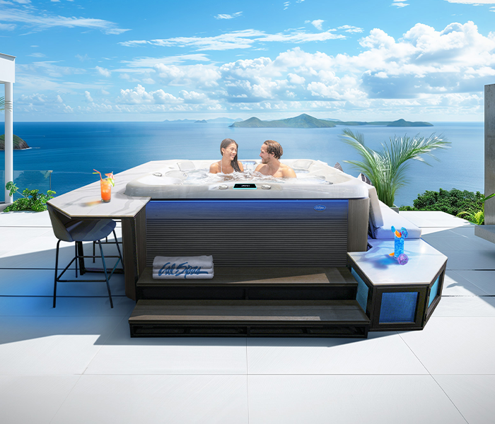 Calspas hot tub being used in a family setting - Paterson